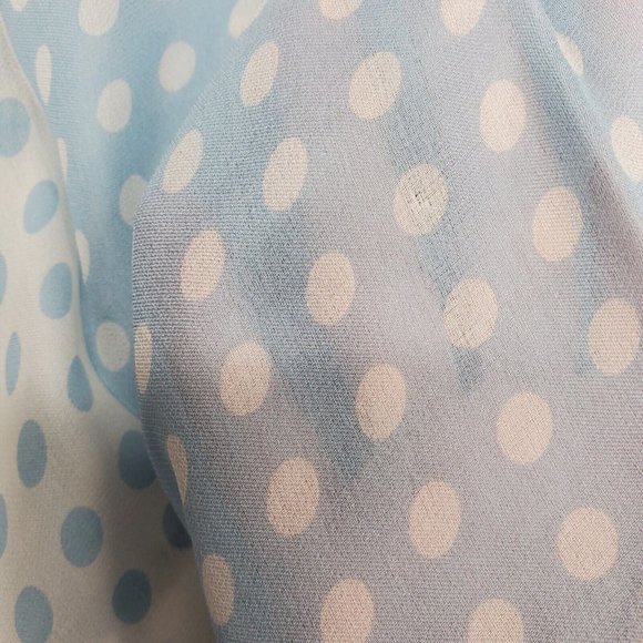 Classiques Entier Silk Chiffon Scarf Baby Blue Polka Dot Chiffon 20" Neckerchief - Picture 5 of 8